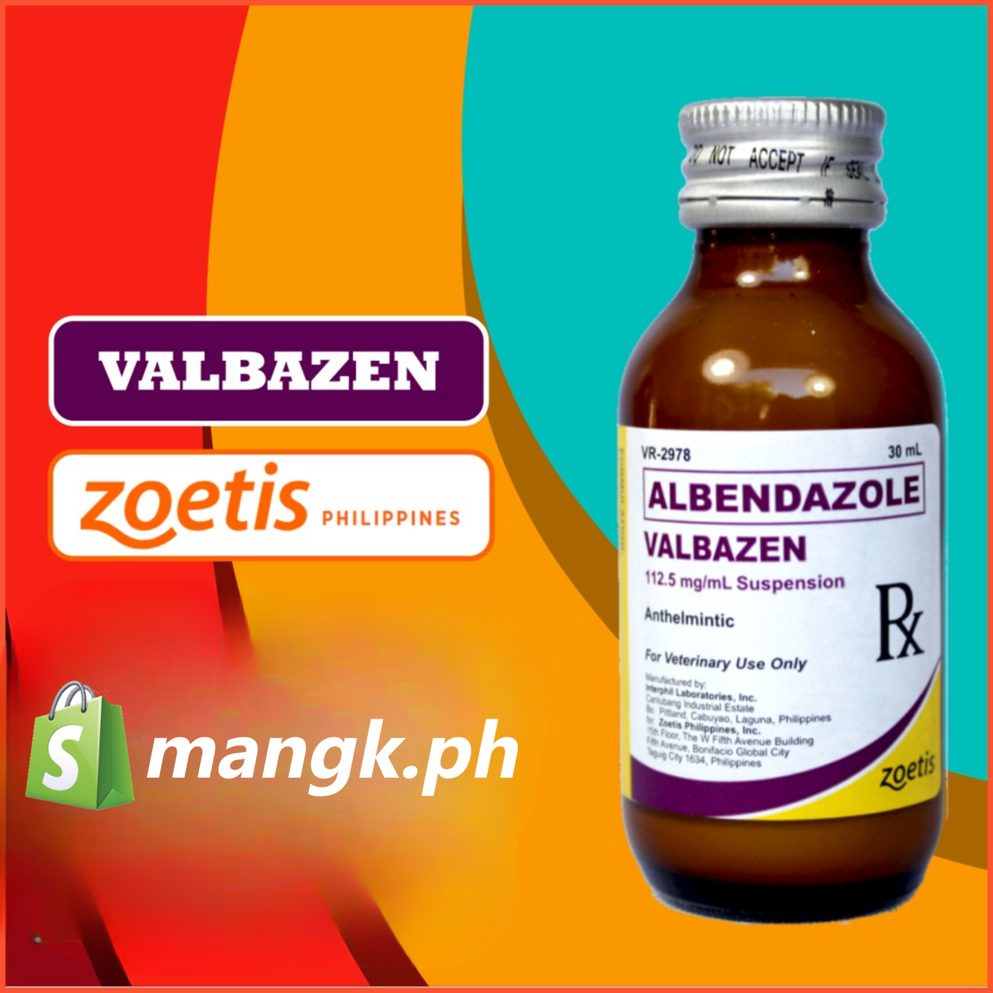 goat dewormer VALBAZEN 30ml| Pamurga ng Kambing Baka at Tupa| for animals only
