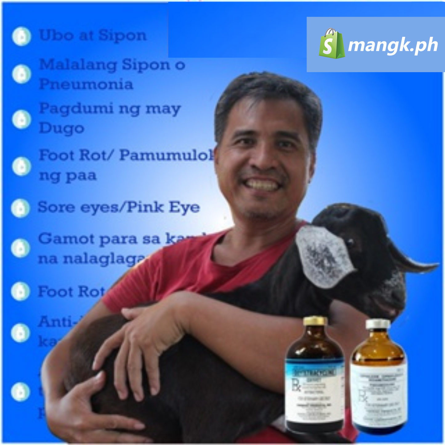 Goat Antibiotics Bundle |OXYVET LA 100ml plus PNEUMOSURE 100ml
