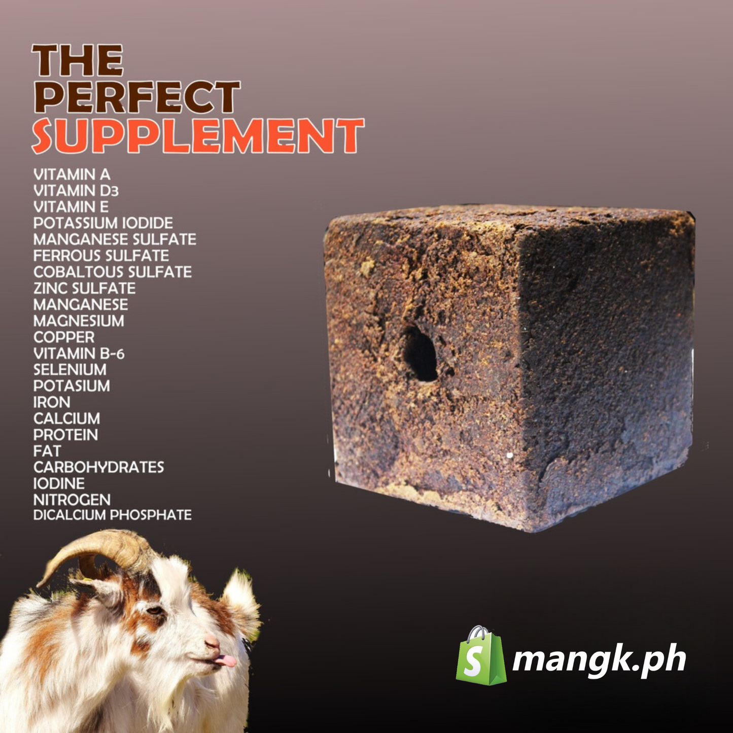 UMMB Urea Molasses Multi Nutrient Block for RUMINANTS only 5 by 5 Inches || FOR PICK UP ONLY