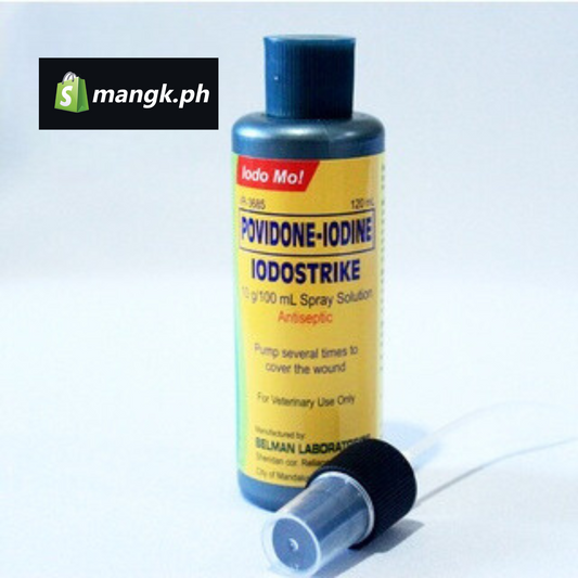 Povidone-Iodine IODOSTRIKE 10g/100 mL SPRAY SOLUTION Antiseptic for ANIMALS only