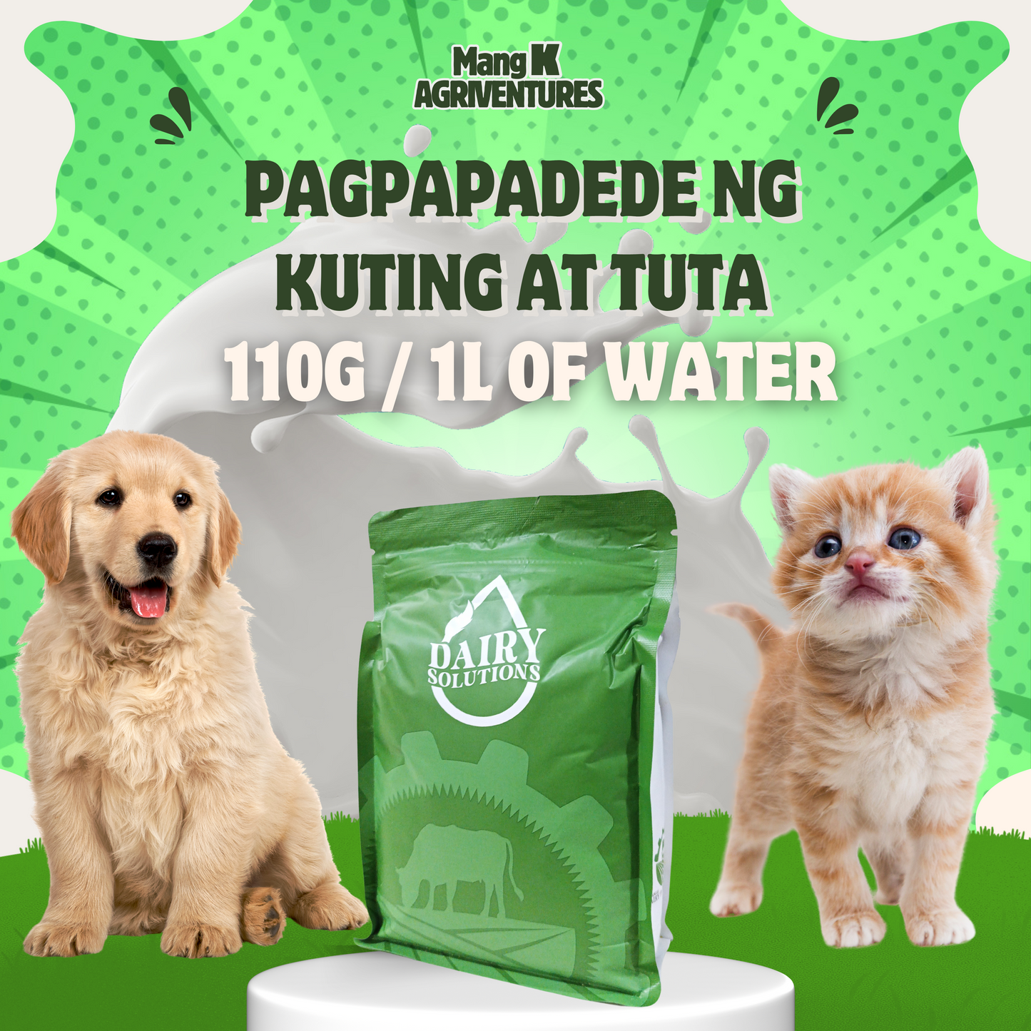 Dairy Solutions Milk Replacer for Strong & Healthy Animals | 1KG