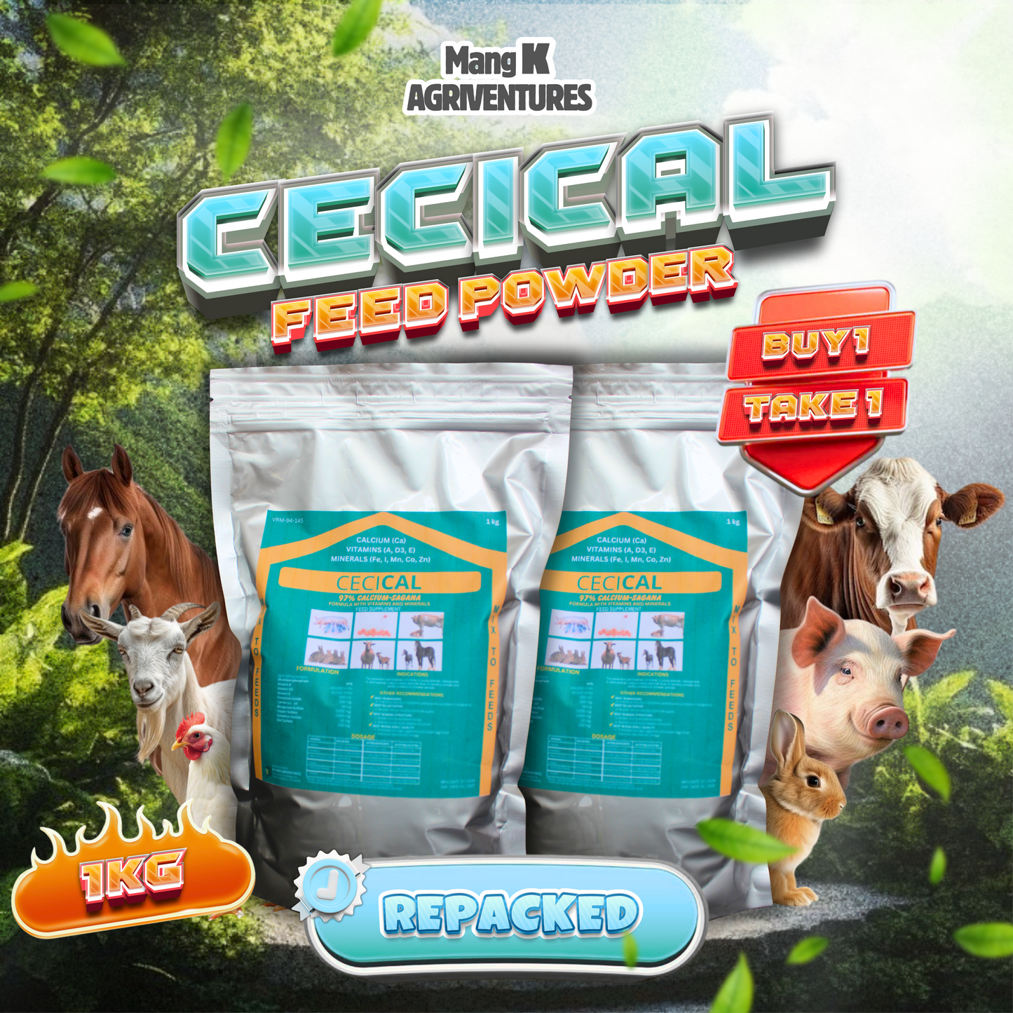 BUY 1 TAKE 1 CECICAL POWDER 1KG (repacked)