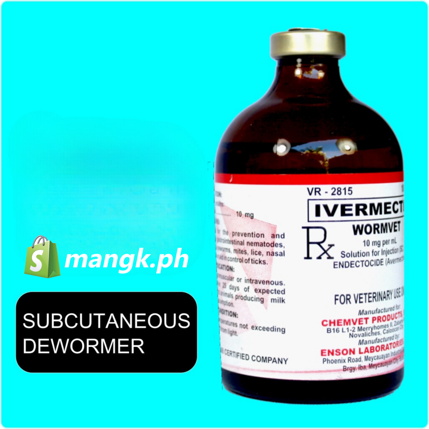 WORMVET IVERMECTIN | SUBCUTANEOUS Dewormer| Pamurga via SC| Epektibo para sa Galis