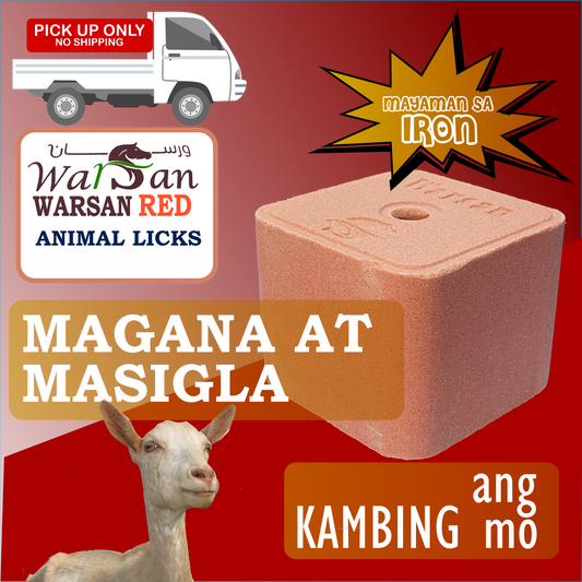 Authentic WARSAN RED 4.5 kg Mineral Block Salt Lick for Livestock Cattle Sheep Horse Goat